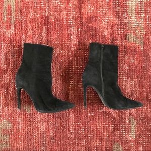 Jeffrey Campbell Black suede stiletto boots